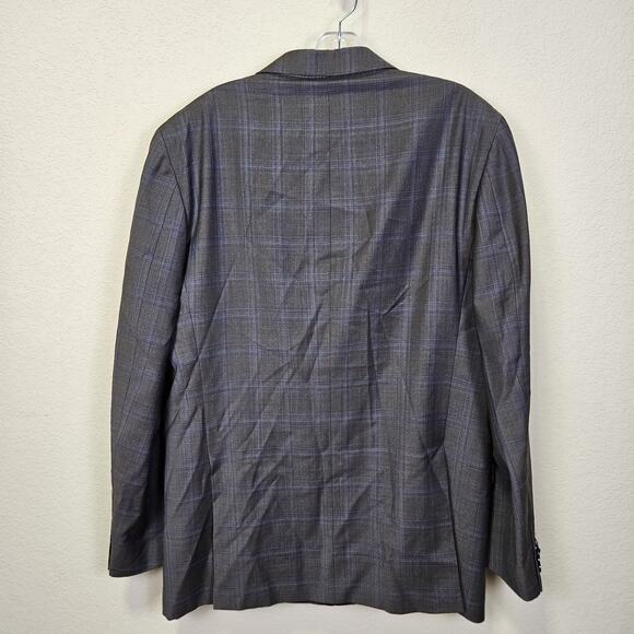 Ermenegildo Zegna Windowpane Trofeo Wool Sport Coat 40R Saks Fifth Ave Blazer - Picture 3 of 16